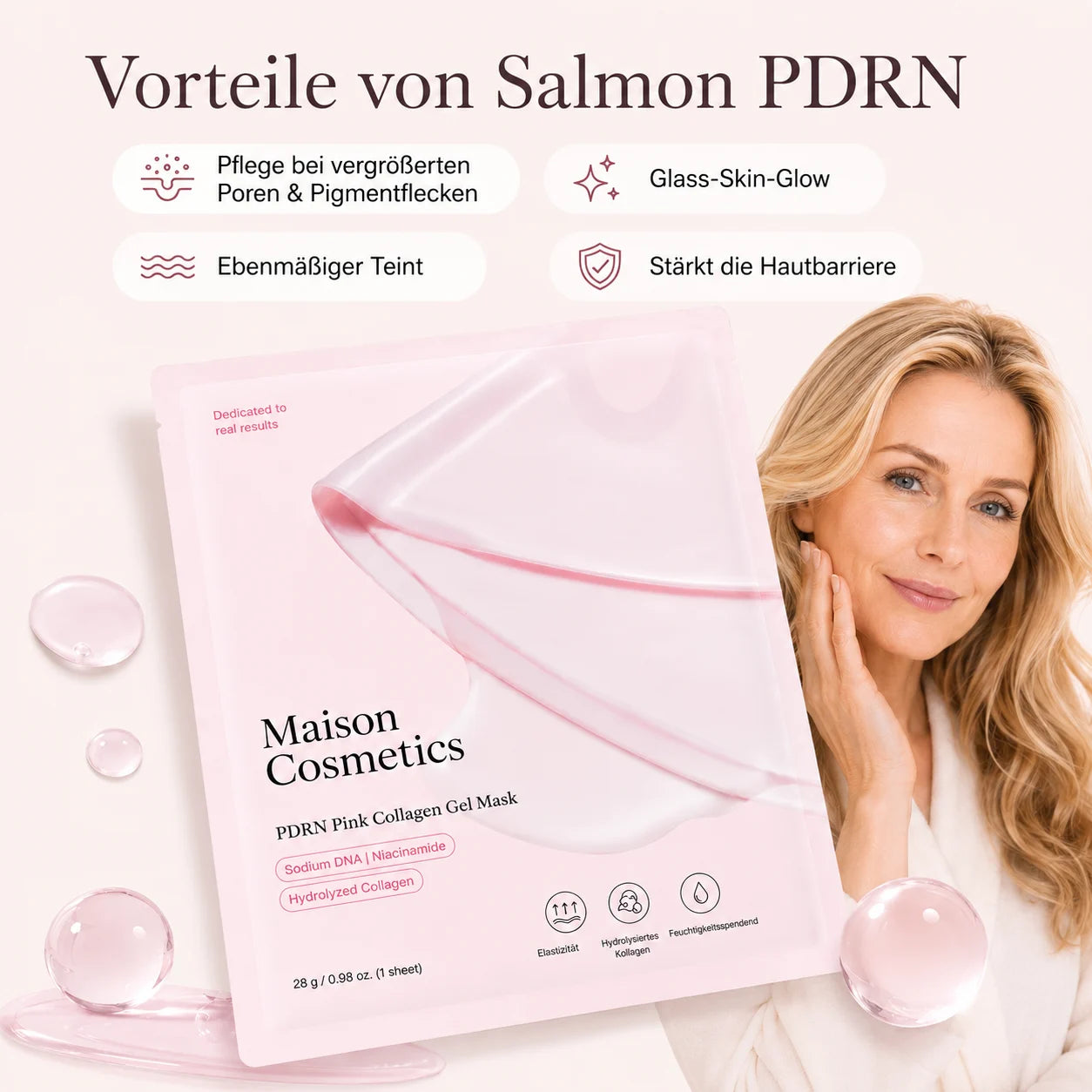 Maison Salmon PDRN Pink Kollagen-Maske