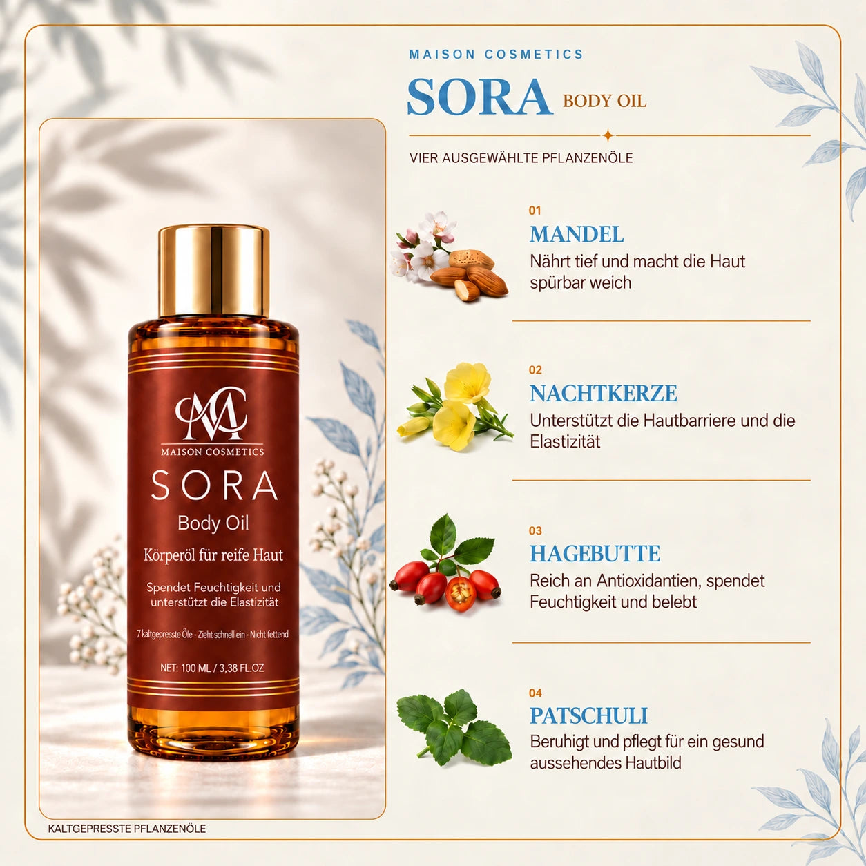 Sora | Koreanisches Körperöl für reife Haut